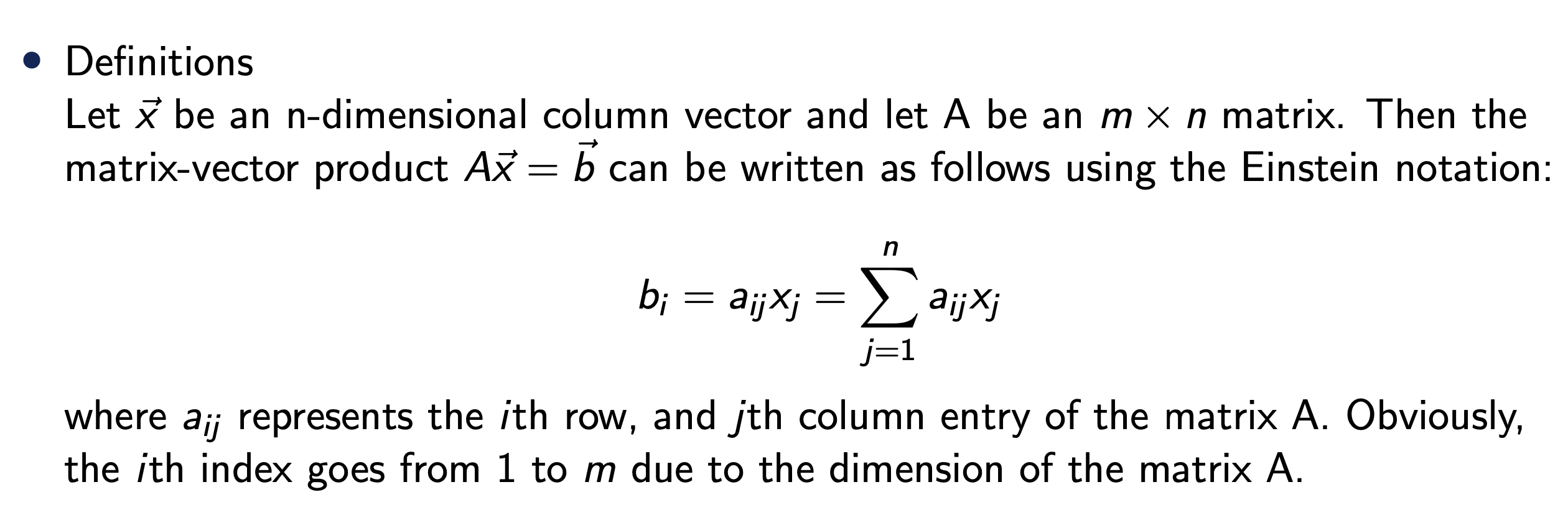 1. Intro - Numerical Linear Algebra