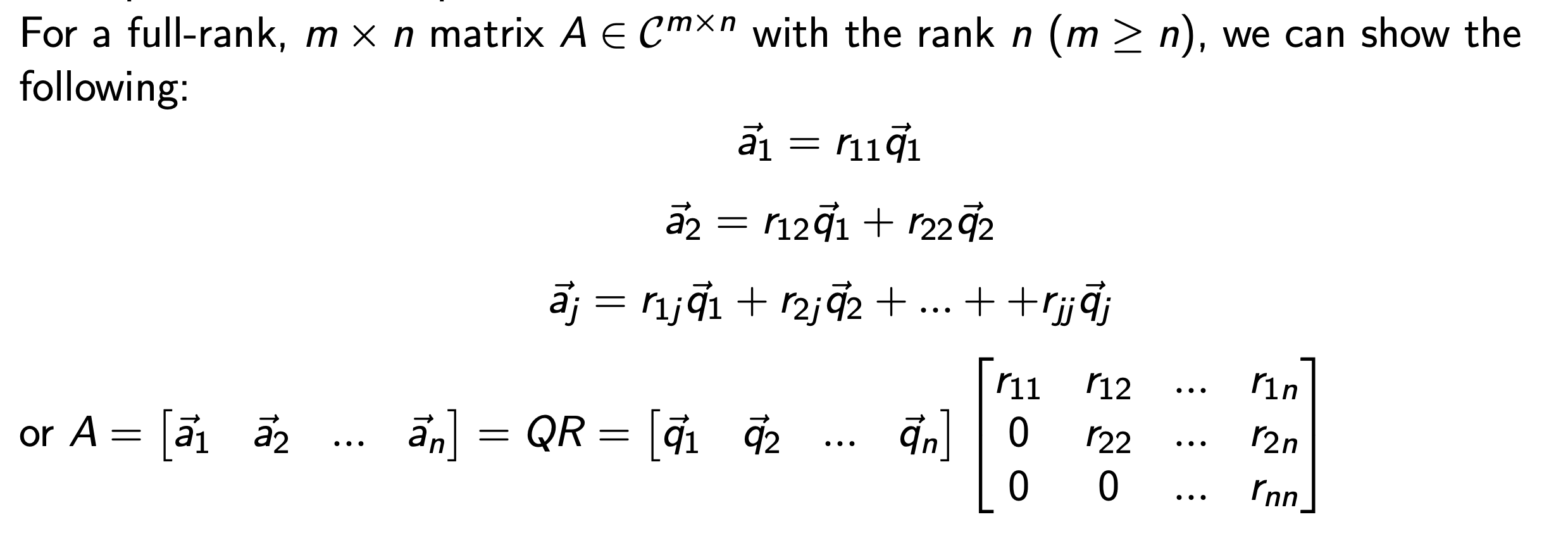2. QR Factorization - part1 (Gram Schmedit)