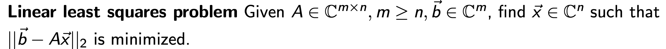 3. Least Square Problem