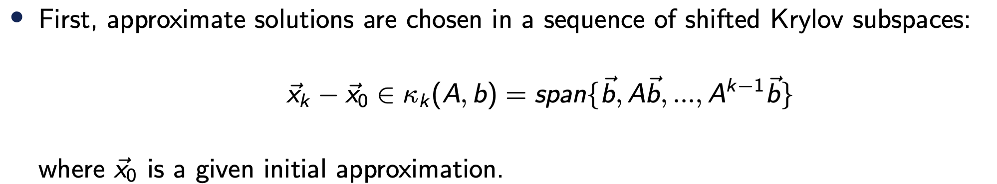 Ch8. Krylov subspace