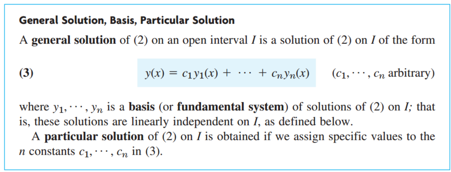 [Engineering Mathematics] Ch 3. Higher-order Linear ODE