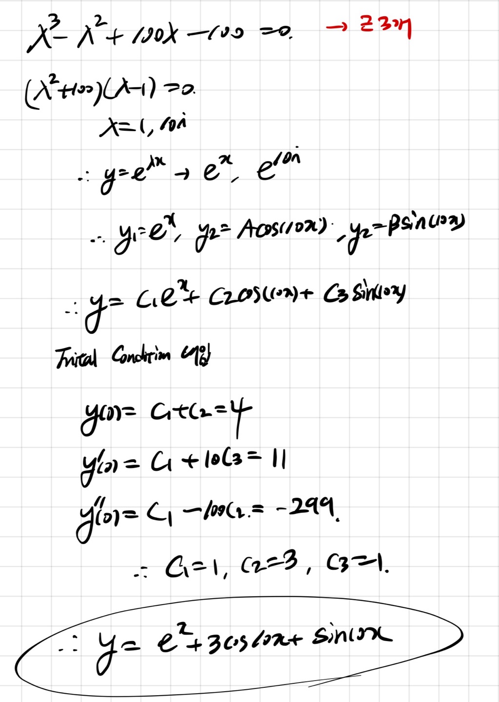 [Engineering Mathematics] Ch 3. Higher-order Linear ODE