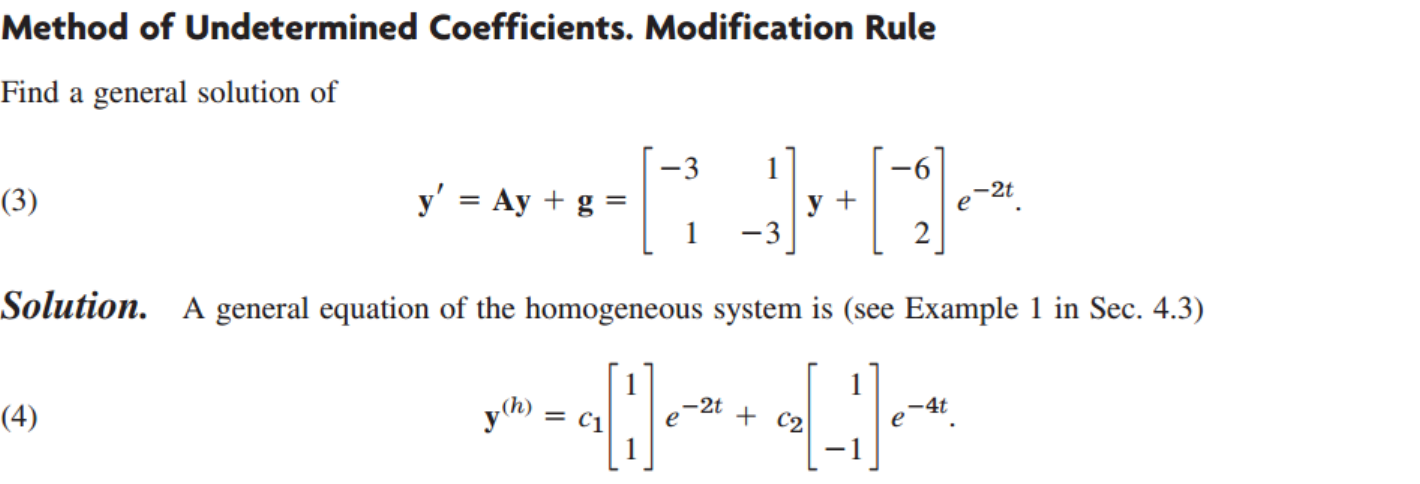 [Engineering Mathematics] Ch 4. Non-homogeneous linear systems of ODEs