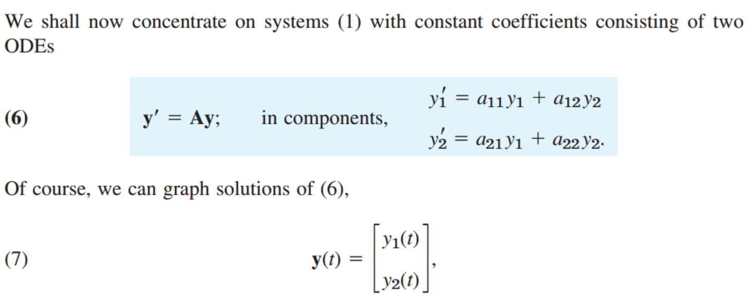 [Engineering Mathematics] Ch 4. Systems of ODE, Phase plane - part1