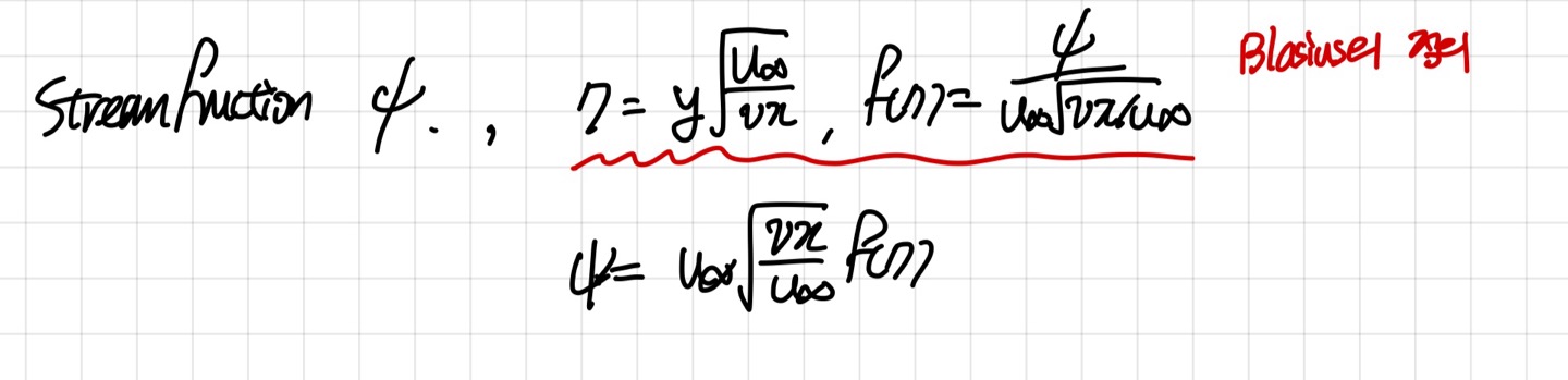 [Fluid Mechanics] Ch 7. Boundary layer Equation- Laminar, Blasius Equation.