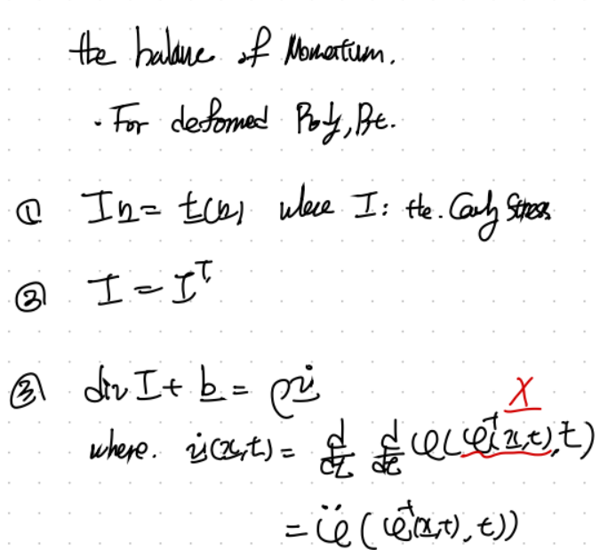 Ch6 Finite Deformation - part1 - Referential frame Momentum Balance Eq.
