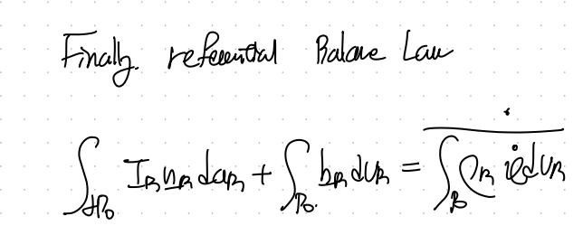 Ch6 Finite Deformation - part1 - Referential frame Momentum Balance Eq.