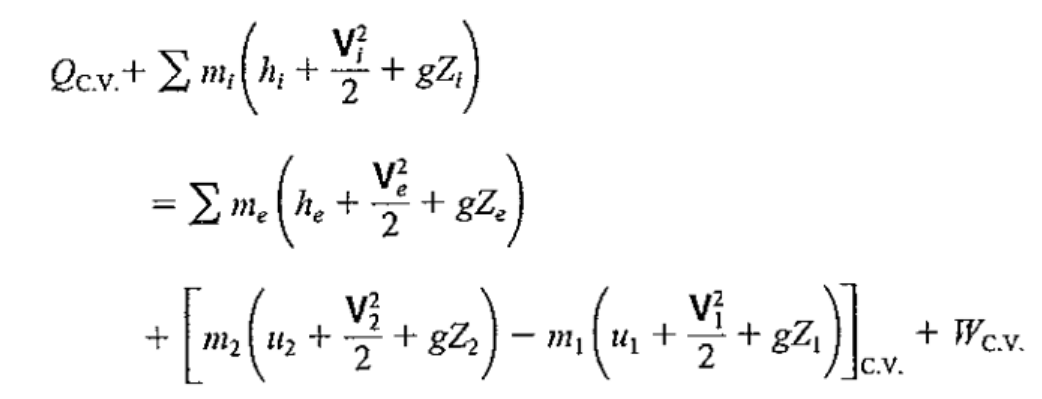 [Thermodynamics] Ch 4. Energy Analysis for a C.V